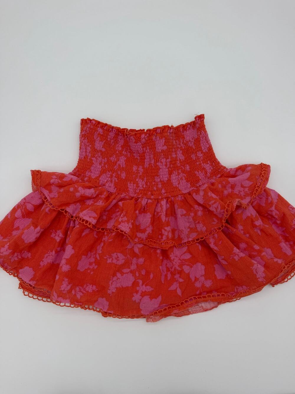 Talulah smocked tiered mini skirt size small